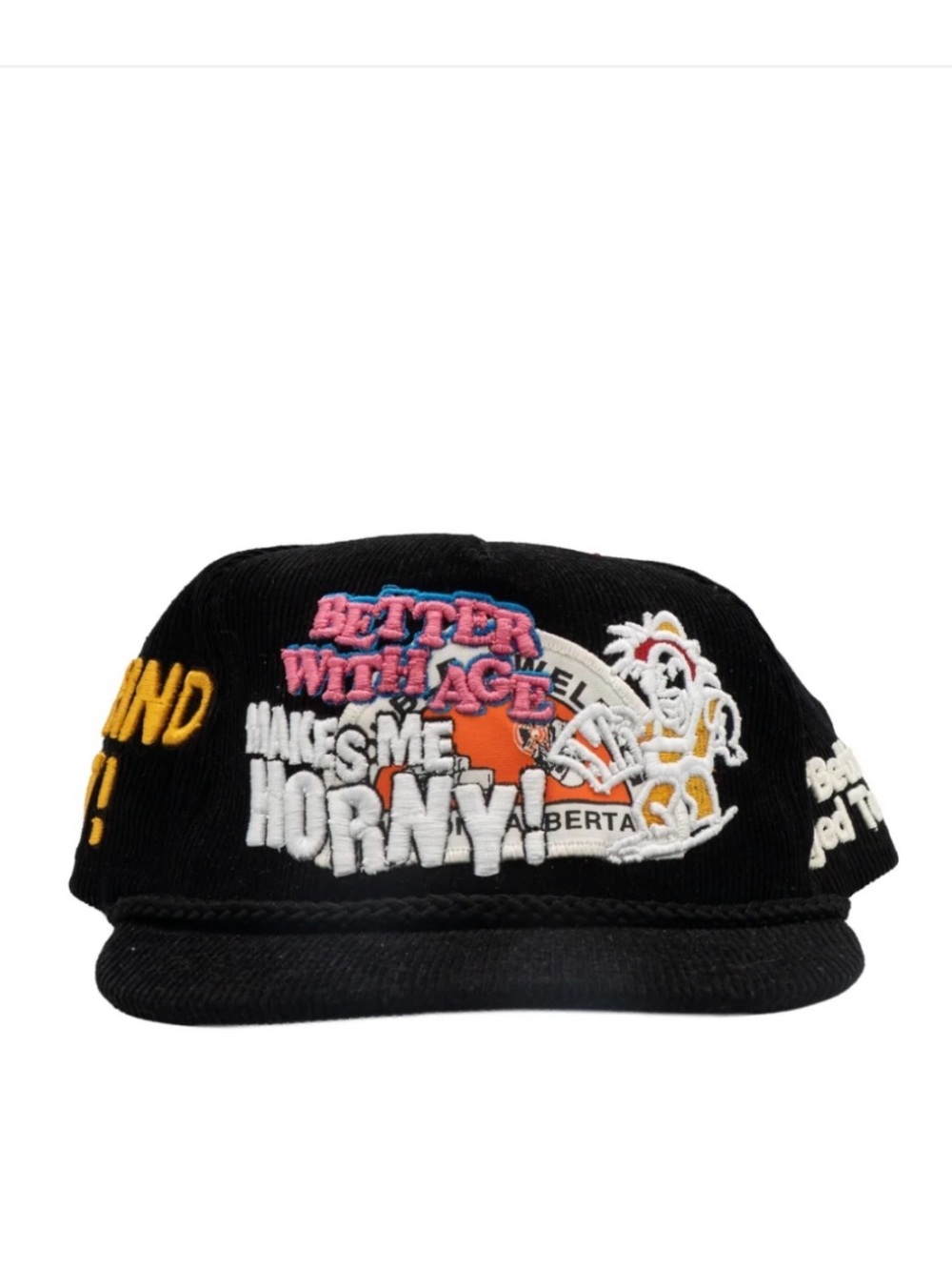 Better With Age Nowhere Vintage Hat Black Corduroy